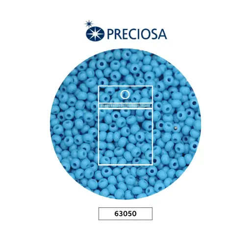 [25699] Mostacilla checa preciosa 2mm 63050 OP azul celeste x 50 gr
