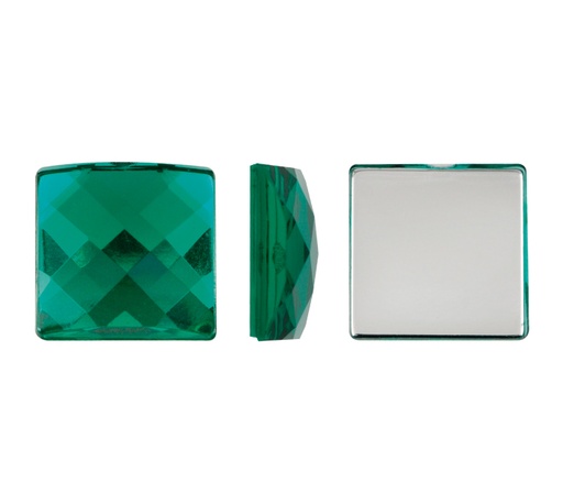[20212] Acrilico K1026 cuadrado plano 10mm emerald 6 x und