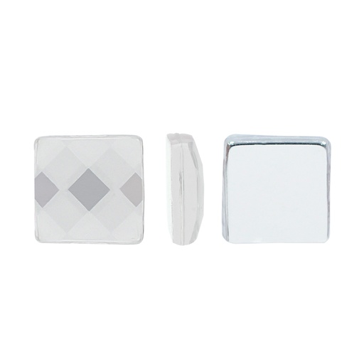[32284] Acrilico K1026 cuadrado plano 6mm crystal 2 x und