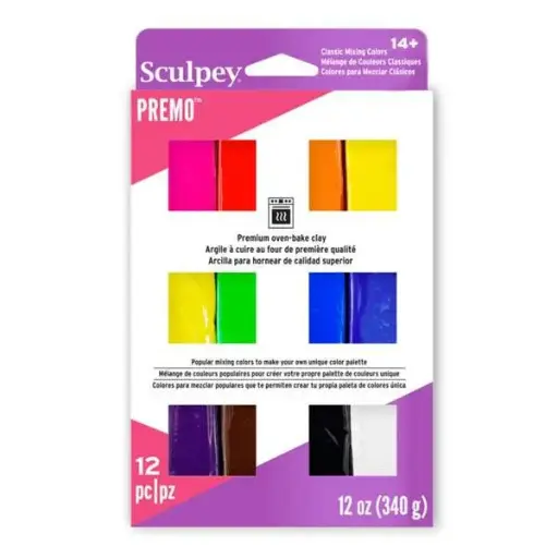 [05018] Arcilla polimérica Sculpey Premo Multipack Classics, 12 x 1 oz (28 g)