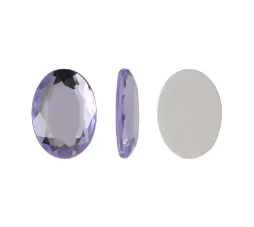 [00059] Acrílico K1023 oval plano 13x18mm violet 9 x und
