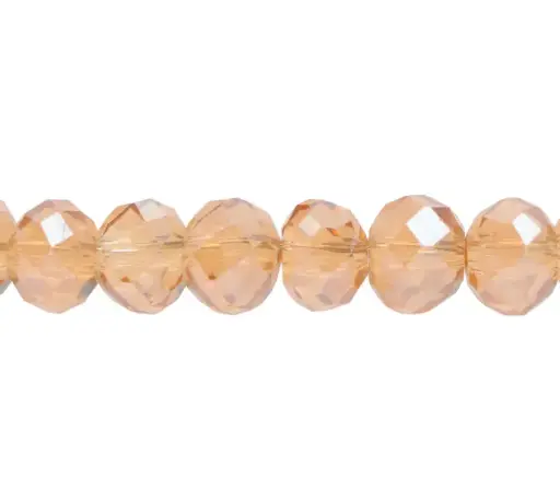 [00702] Murano rondela facetada 8mm golden shadow 33 x 62unds