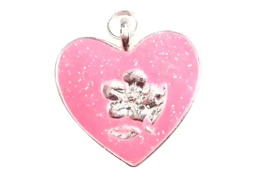 [01186] Charm corazon HS03006 pink x und