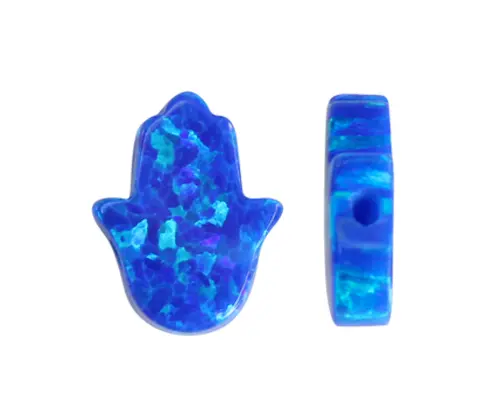 [01653] mano de fátima opal 11x13mm azul 50 x und