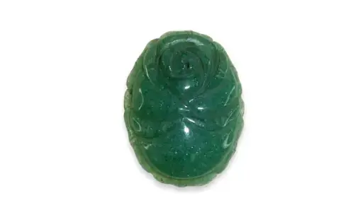 [01804] Pendiente grab flor 39x30mm aventurina x und