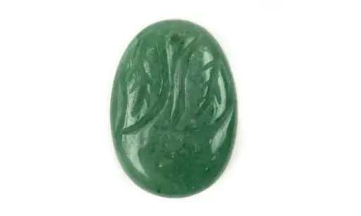 [01839] Pendiente grab oval aventurina x und