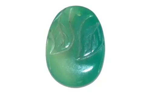 Pendiente grab oval agata verde x und