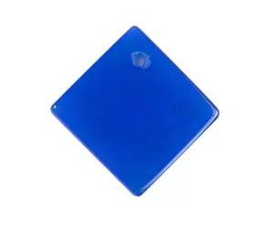 [01936] Pendiente cuadrado plano 20x20 agata azul x und