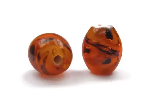 Vidrio hindu 8x10mm oval GQG naranja 9 x und