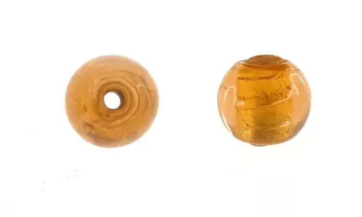[02178] Vidrio hindú 8mm redondo café GZM-46/82 x und