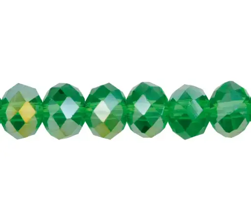 [04574] Murano rondela facetada 8mm peridot 11 x 62unds