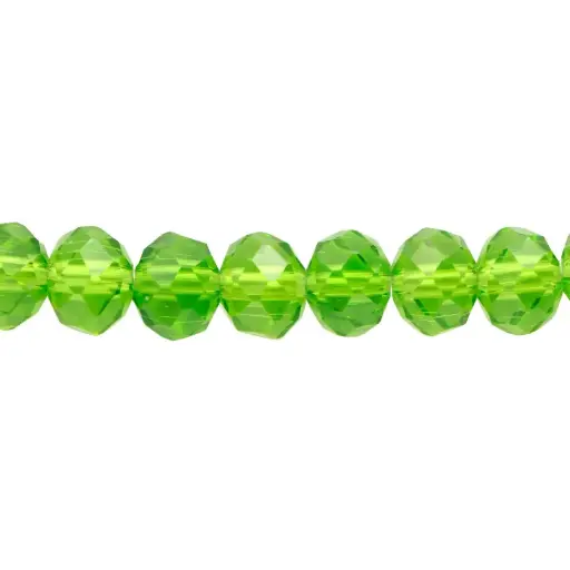 [04574] Murano rondela facetada 8mm peridot 11 x 62unds