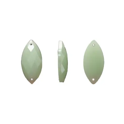 [04800] Piedra hilo B30 marquesa plana 9x20mm alabaster AB 51 x und