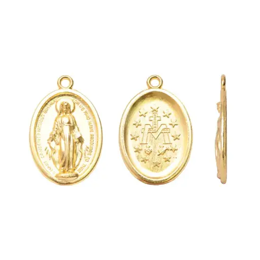 [04807] Medalla virgen milagrosa 392-2  25x16mm/golfi x und