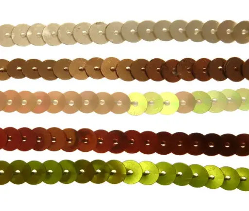 [04991] lentejuela 6mm color plana x mts