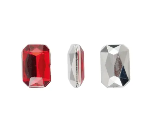 [05407] Acrilico K1012 octagon con cono 4x6mm rubi 41 x und