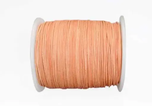 Cordon cuero 1mm Natural x 100m