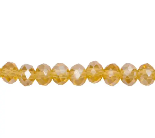 [06680] Murano rondela facetada 3mm smoked topaz 17AB x aprox 110unds