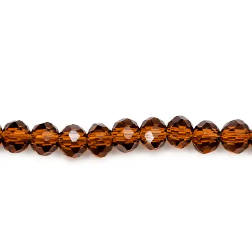 [06680] Murano rondela facetada 3mm smoked topaz 17AB x aprox 110unds