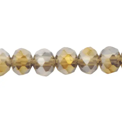 [06824] Murano rondela facetada 4mm black diamond 23AB x aprox110unds