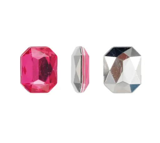 [09017] Acrilico K1012 octagon con cono 8x10mm indian pink 24 x und