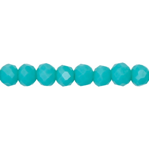 [06096] Murano rondela facetada 4mm turquesa 64 x 110unds