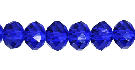 [07381] Murano rondela facetada 8mm capri blue 4 x 59unds