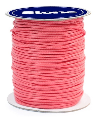 [04980] Cordon vibora 2mm 135 Rosado x Rollo 80m