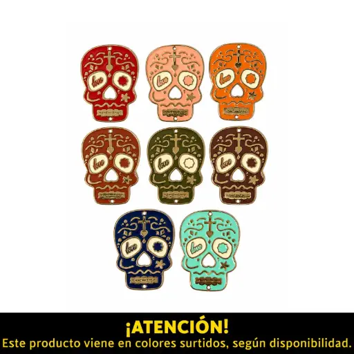 Dije calavera pequeno ref 4180-1 mix 40x30mm x und