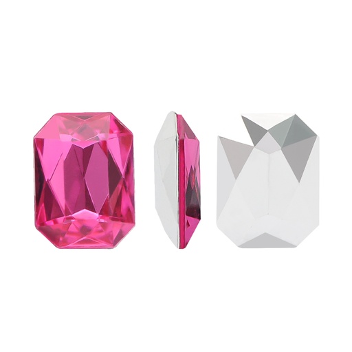 [01813] Acrilico K1012 octagon con cono 6x8mm indian pink 24 x Unidad