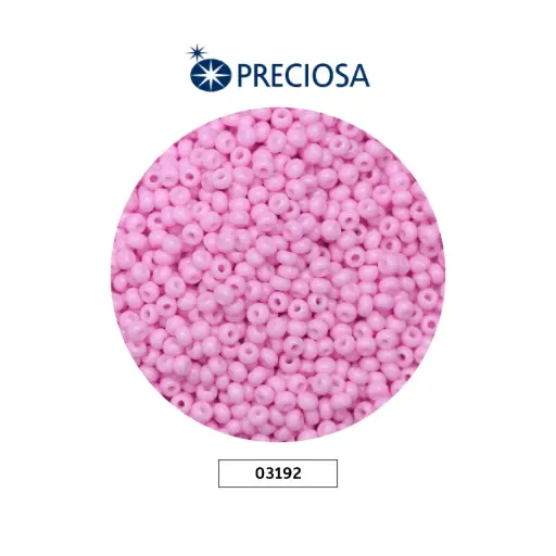 [01746] Mostacilla checa preciosa 10/0 2mm 03192 OP rosado pastel x 500g