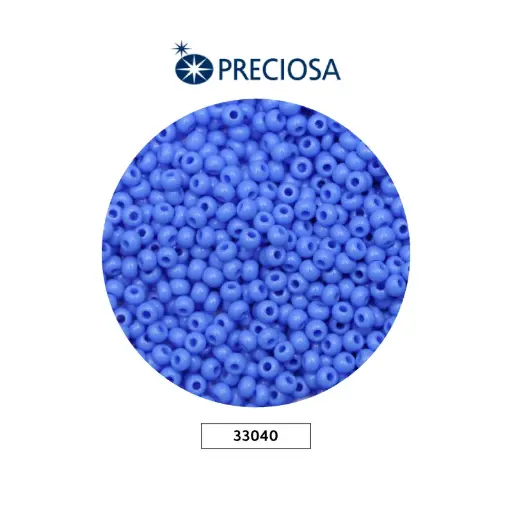 [05772] Mostacilla checa preciosa 10/0 2mm 33040 OP azul fuerte x 500g