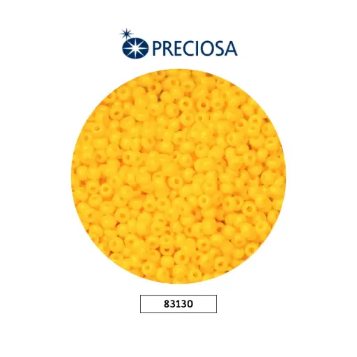 [09855] Mostacilla checa preciosa 2mm 83130 OP amarillo x 500g