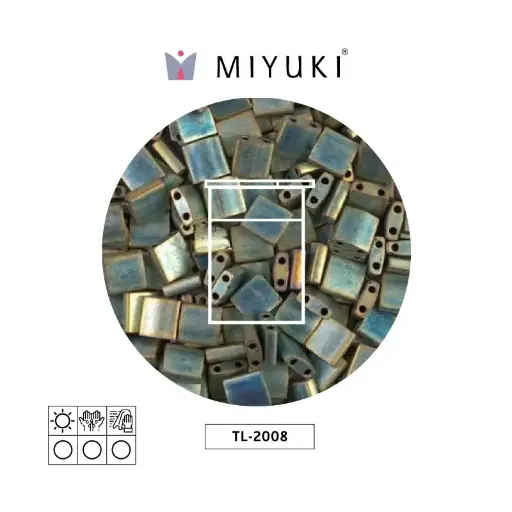 [07070] Miyuki tila 5x5x1.9mm TL2008 mate metalizado patina iris x 10g