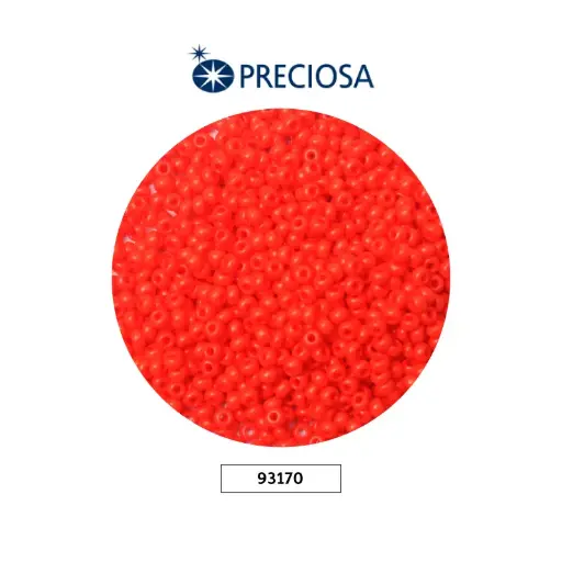 [08849] Mostacilla checa preciosa 2mm 93170 OP rojo x 500g