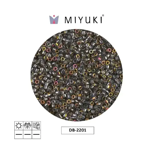 [02653] Miyuki delica 11/0 DB2201 cristal marea vitrail x 50g