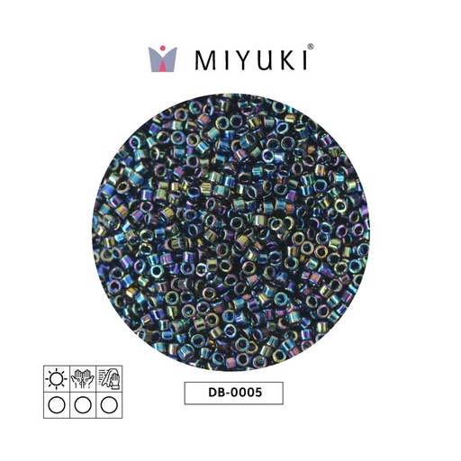 [03692] Miyuki delica 11/0 DB0005 negro AB x 50g