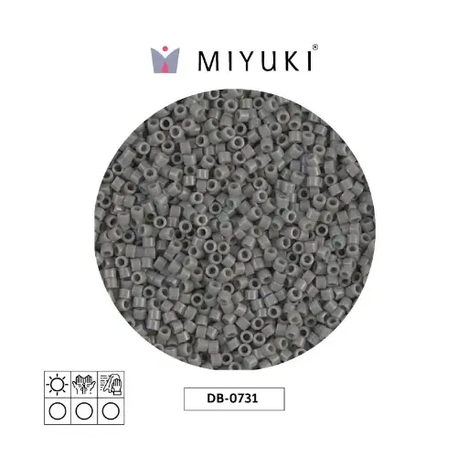 [07951] Miyuki delica 11/0 DB0731 opaco gris x 50g
