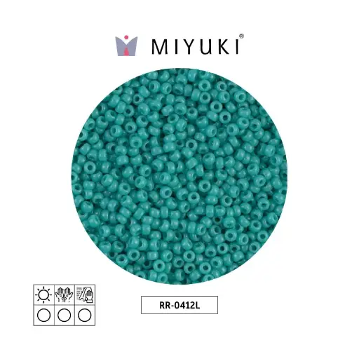 [06257] Mostacilla Miyuki rocalla 11/0 RR0412L opaco caribean azul verdoso x 250g