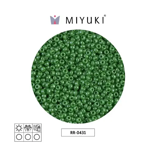 [05280] Mostacilla Miyuki rocalla 11/0 RR0431 opaco jade verde brillo x 250g