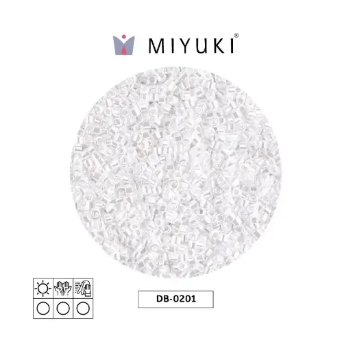 Miyuki delica 11/0 DB0201 blanco perla x 50g