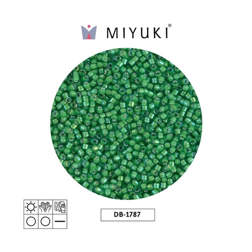 [08091] Miyuki delica 11/0 DB1787 forrado verde AB x 50g
