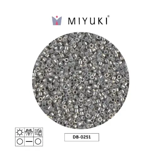 [07300] Miyuki delica 11/0 DB0251 metalizado gris lusterr x 50g