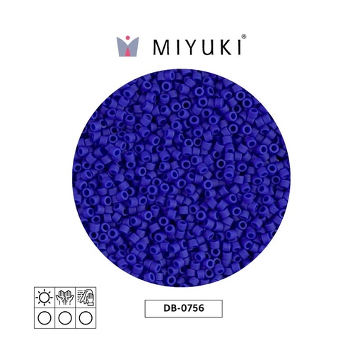 [00168] Miyuki delica 11/0 DB0756 mate opaco azul x 50g