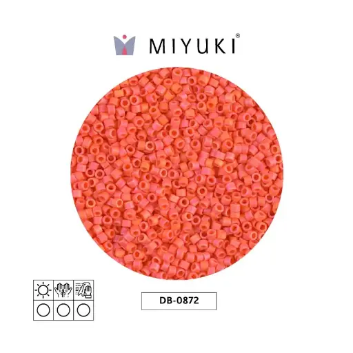 [00074] Miyuki delica 11/0 DB0872 mate opaco naranja AB x 50g