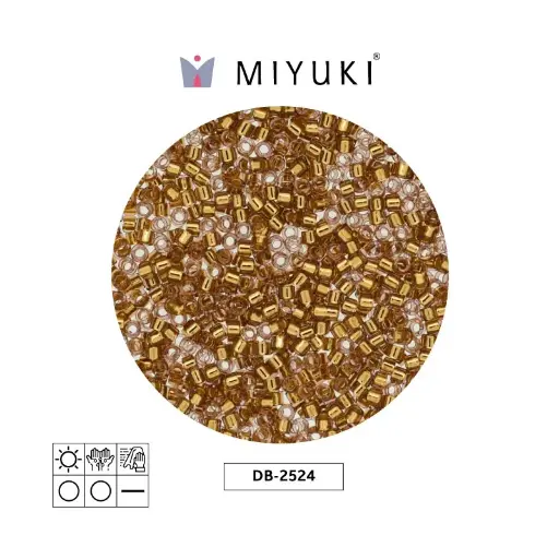 [02948] Miyuki delica 11/0 DB2524 dorado forrado pálido rosa 24kt x 50g