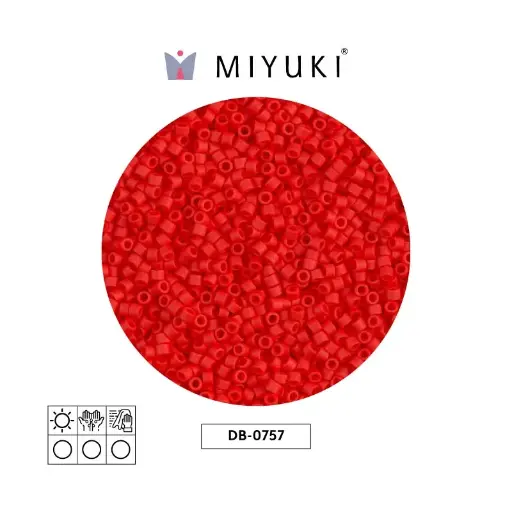[04443] Miyuki delica 11/0 DB0757 mate opaco claro rojo x 50g