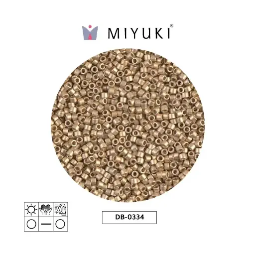 [07290] Miyuki delica 11/0 DB0334 matt metalizado oscuro yell x 50g