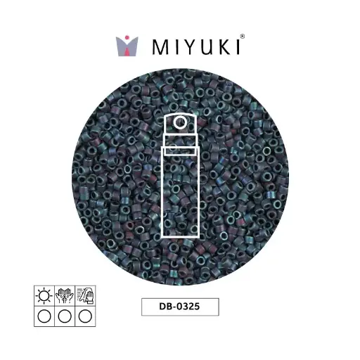 [00836] Miyuki delica 11/0 DB0325 matt metalizado azul AB x 10g
