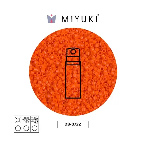 Miyuki delica 11/0 DB0722 opaco naranja x 10g
